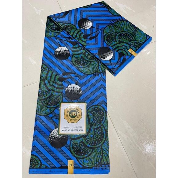 6 yards wholesale African Print Fabric/ Ankara kente multi color print - Picture 1 of 1